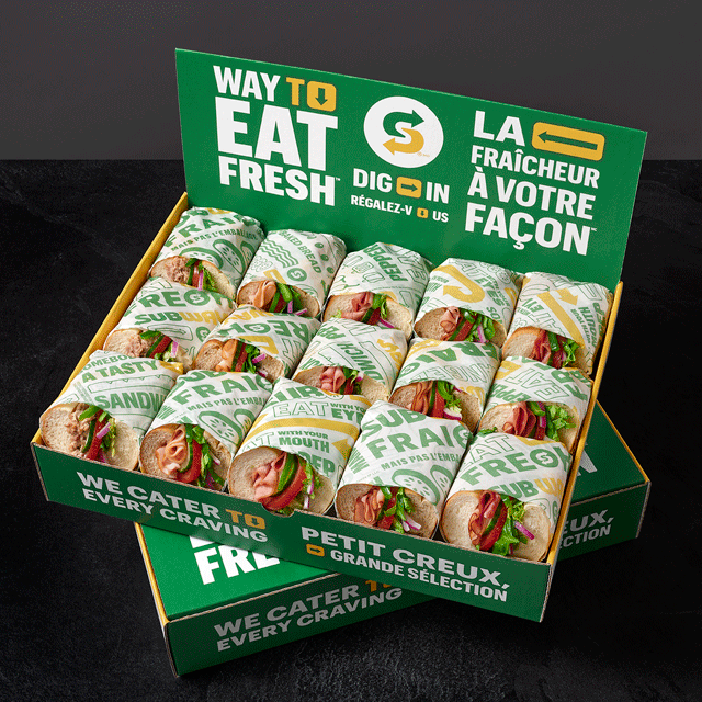 Easy order sandwich and platters for 5-9 people each.