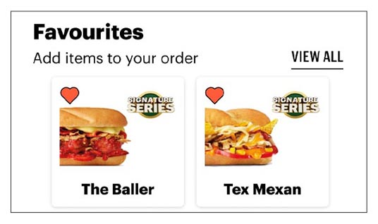 Customise and save your faves