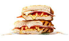 Ham, Cheese & Tomato jaffle